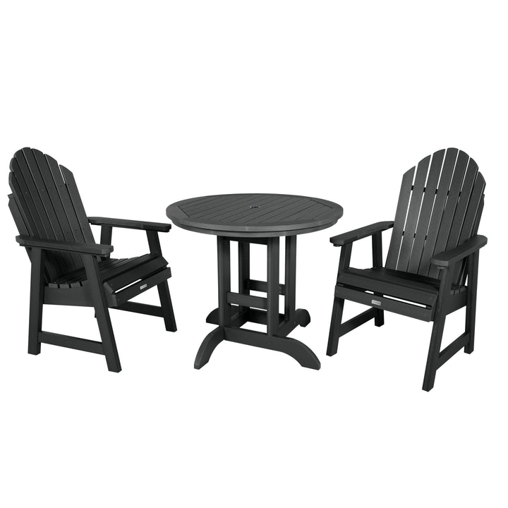 Hamilton 3pc 36in Round Dining Set - Dining Height Dining Highwood USA Black 