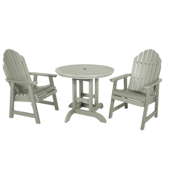 Hamilton 3pc 36in Round Dining Set - Dining Height Dining Highwood USA Eucalyptus 