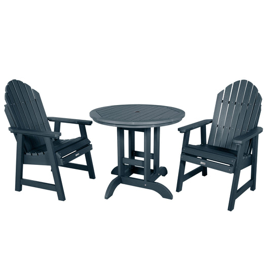 Hamilton 3pc 36in Round Dining Set - Dining Height Dining Highwood USA Federal Blue 