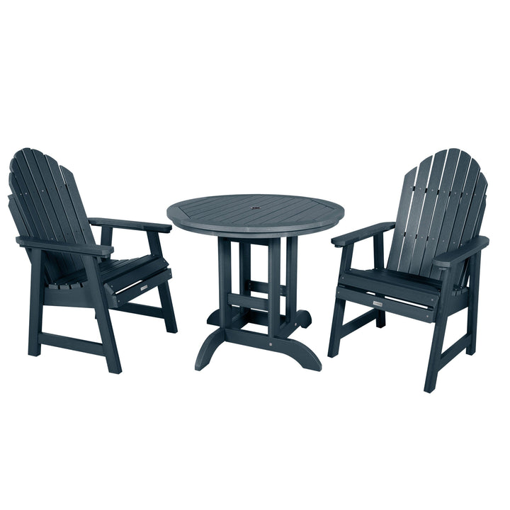 Hamilton 3pc 36in Round Dining Set - Dining Height Dining Highwood USA Federal Blue 