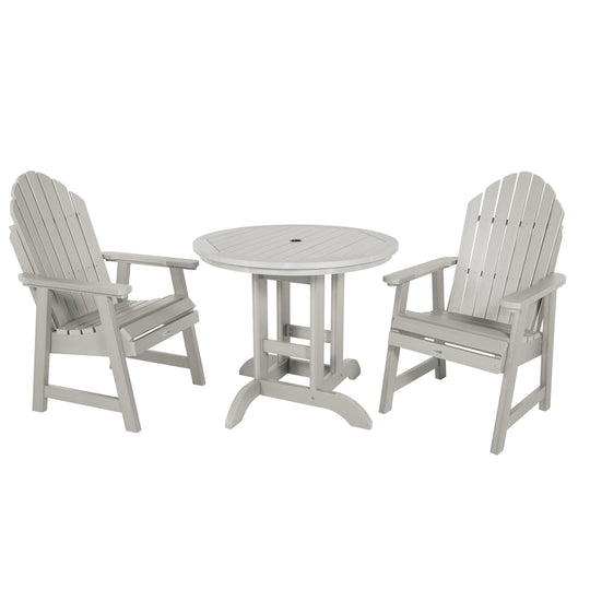 Hamilton 3pc 36in Round Dining Set - Dining Height Dining Highwood USA Harbor Gray 