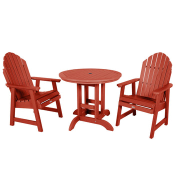 Hamilton 3pc 36in Round Dining Set - Dining Height Dining Highwood USA Rustic Red 