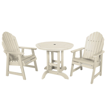 Hamilton 3pc 36in Round Dining Set - Dining Height Dining Highwood USA Whitewash 