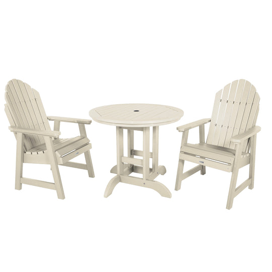 Hamilton 3pc 36in Round Dining Set - Dining Height Dining Highwood USA Whitewash 