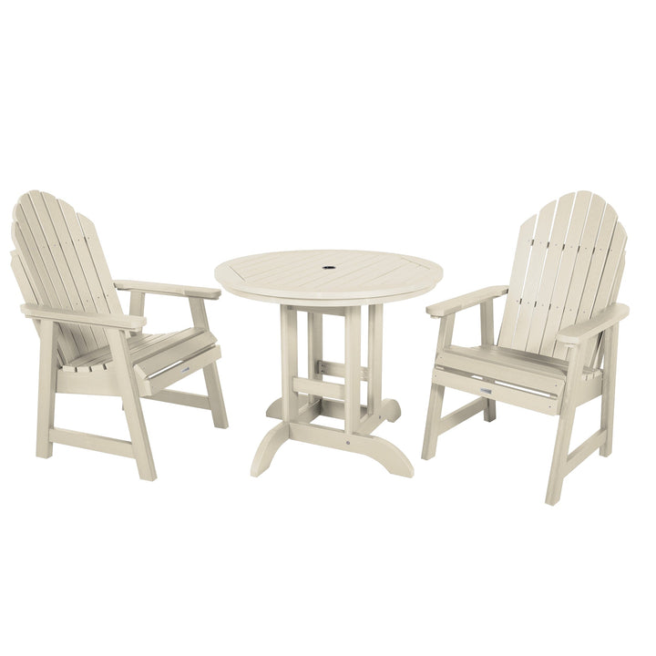 Hamilton 3pc 36in Round Dining Set - Dining Height Dining Highwood USA Whitewash 