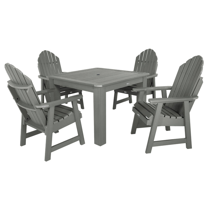 Hamilton 5pc Square Dining Set 42in x 42in - Dining Height Dining Highwood USA Coastal Teak 