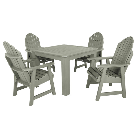 Hamilton 5pc Square Dining Set 42in x 42in - Dining Height Dining Highwood USA Eucalyptus 
