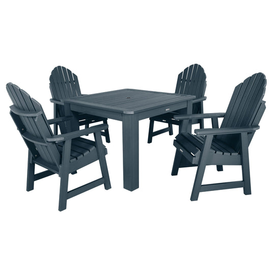 Hamilton 5pc Square Dining Set 42in x 42in - Dining Height Dining Highwood USA Federal Blue 