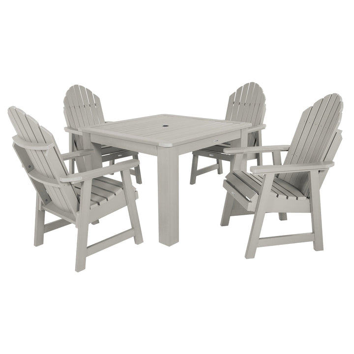 Hamilton 5pc Square Dining Set 42in x 42in - Dining Height Dining Highwood USA Harbor Gray 