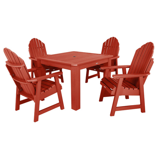 Hamilton 5pc Square Dining Set 42in x 42in - Dining Height Dining Highwood USA Rustic Red 