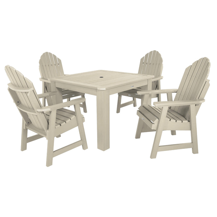 Hamilton 5pc Square Dining Set 42in x 42in - Dining Height Dining Highwood USA Whitewash 