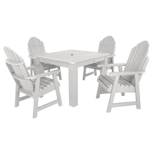 Hamilton 5pc Square Dining Set 42in x 42in - Dining Height Dining Highwood USA White 