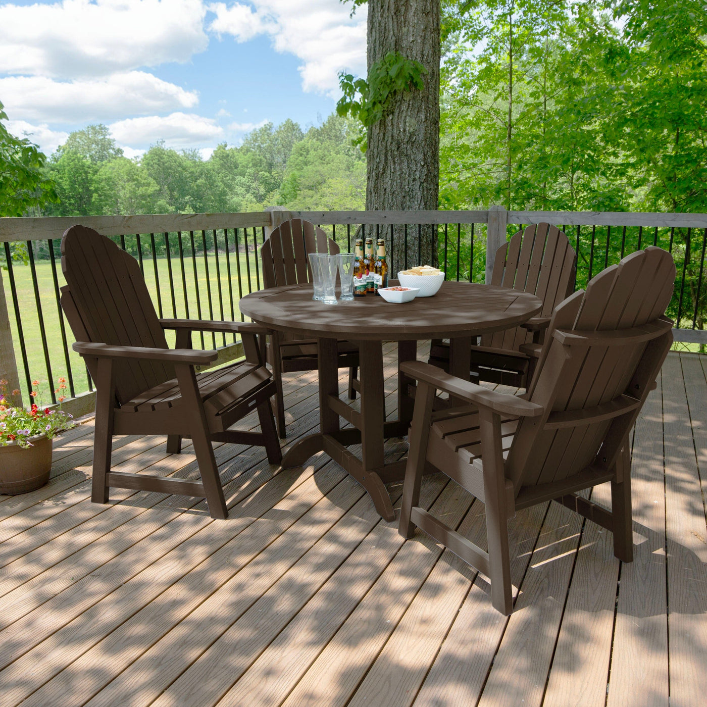 Hamilton 5pc 48in Round Dining Set - Dining Height Dining Highwood USA 