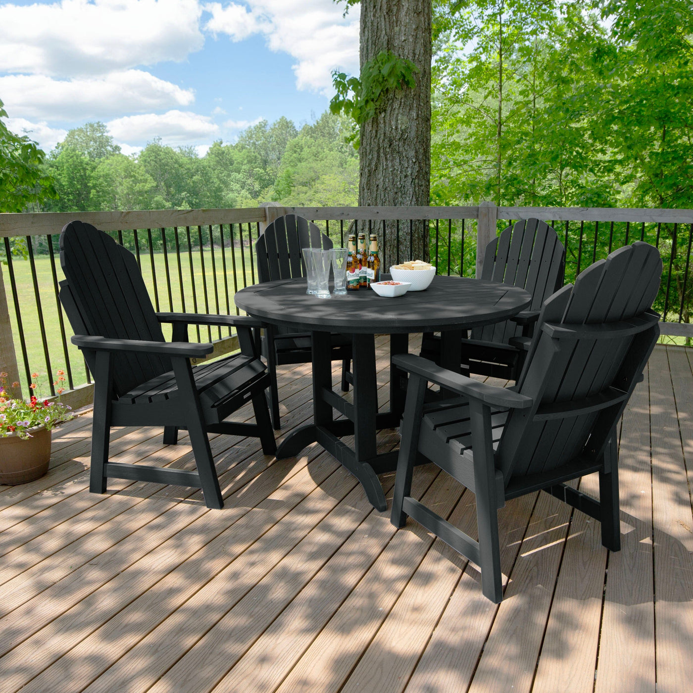 Hamilton 5pc 48in Round Dining Set - Dining Height Dining Highwood USA 