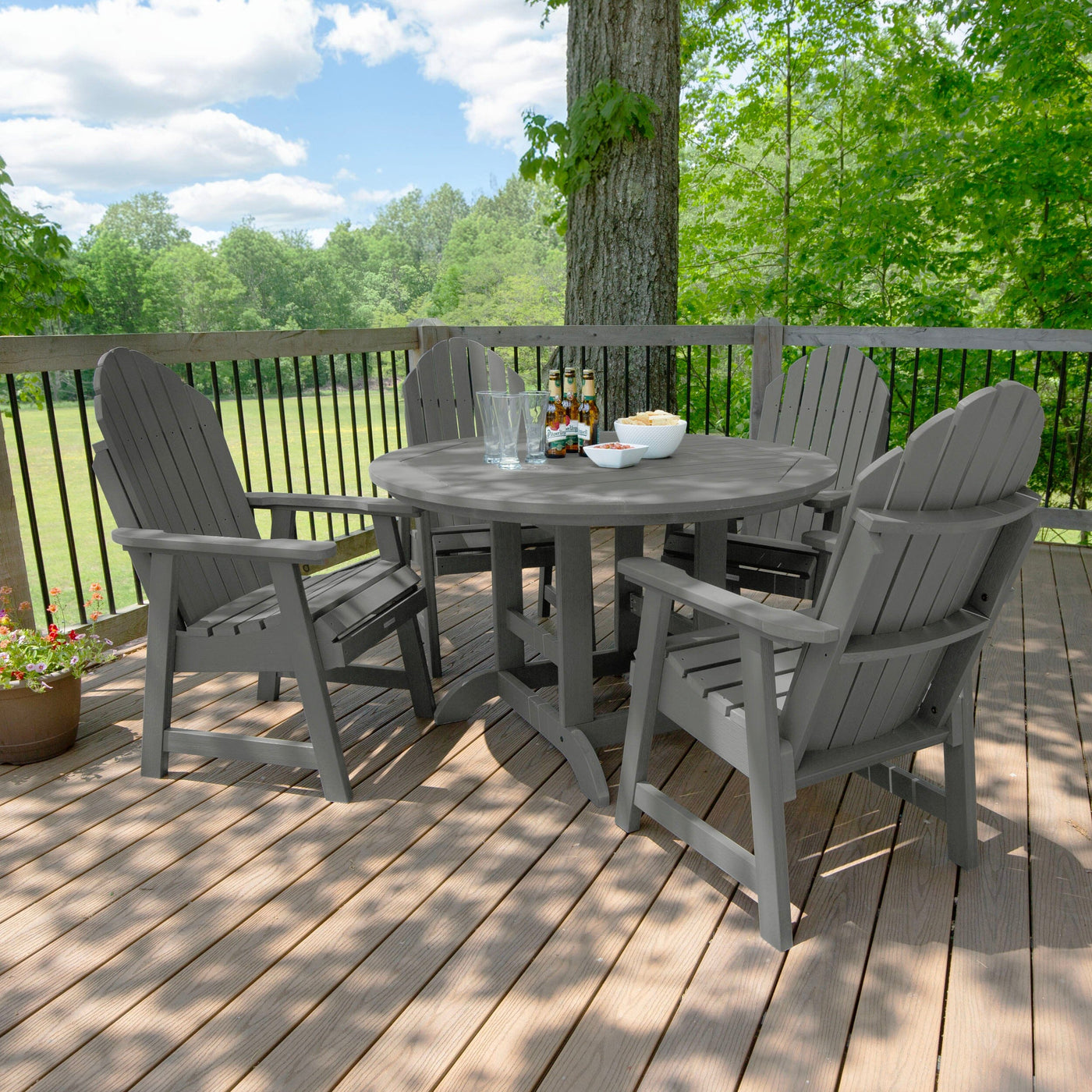 Hamilton 5pc 48in Round Dining Set - Dining Height Dining Highwood USA 