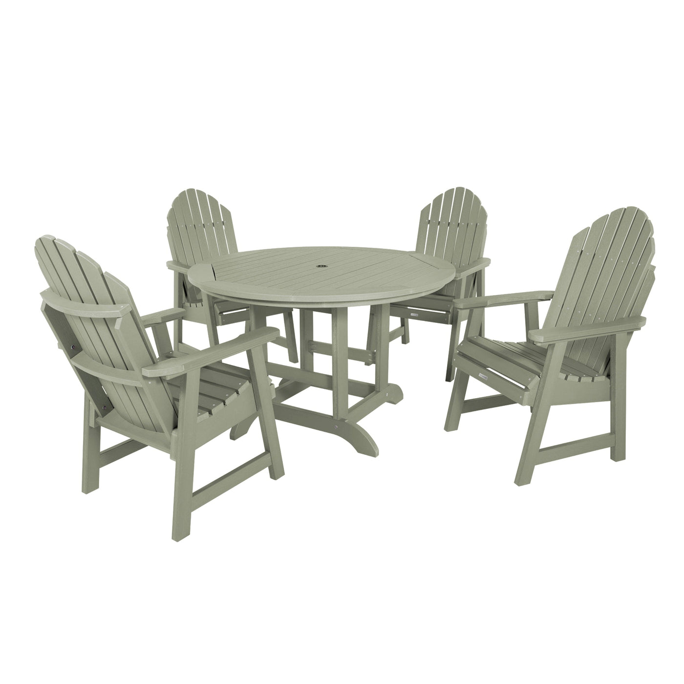 Hamilton 5pc 48in Round Dining Set - Dining Height Dining Highwood USA Eucalyptus 