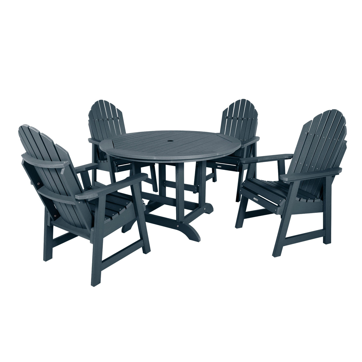 Hamilton 5pc 48in Round Dining Set - Dining Height Dining Highwood USA Federal Blue 