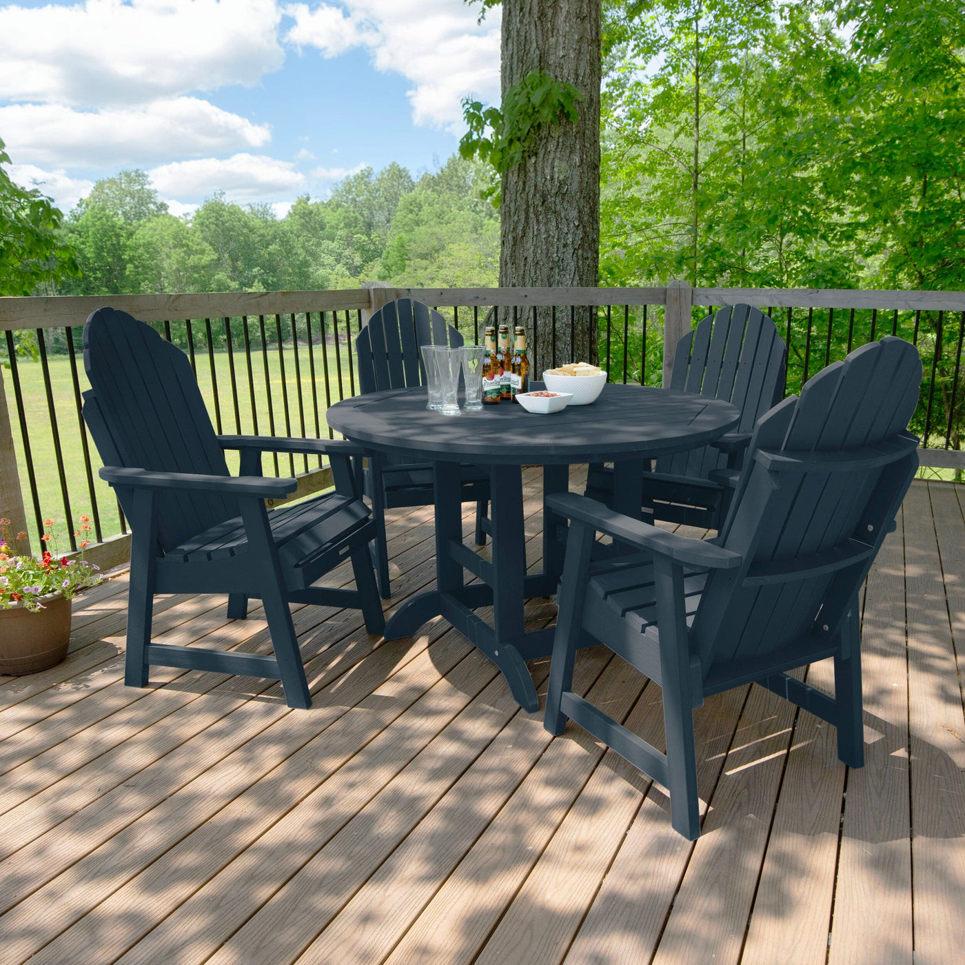 Hamilton 5pc 48in Round Dining Set - Dining Height Dining Highwood USA 