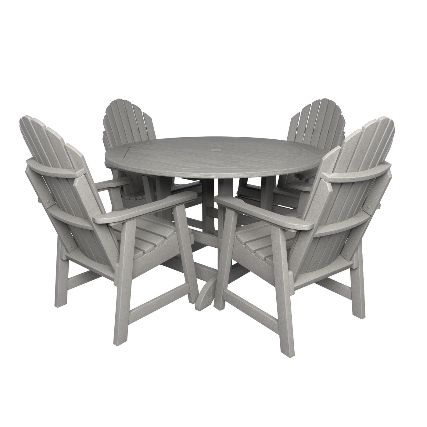 Hamilton 5pc 48in Round Dining Set - Dining Height Dining Highwood USA Harbor Gray 