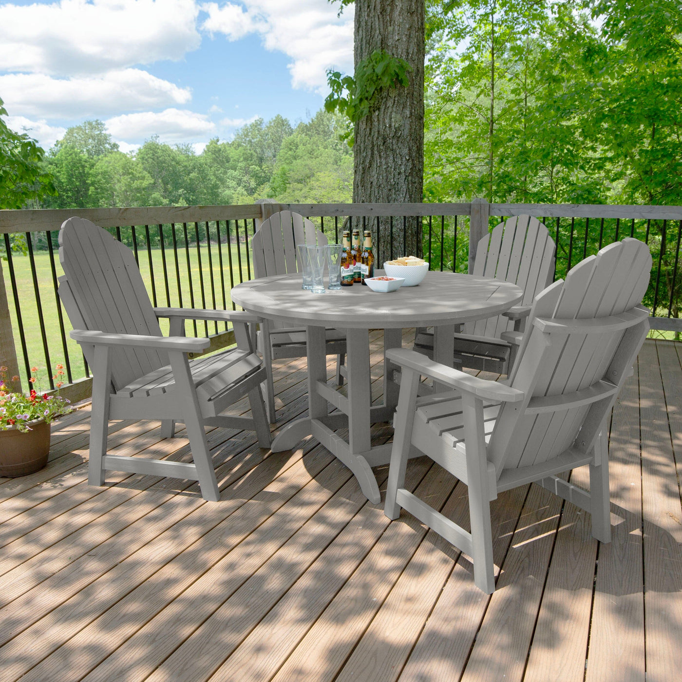 Hamilton 5pc 48in Round Dining Set - Dining Height Dining Highwood USA 