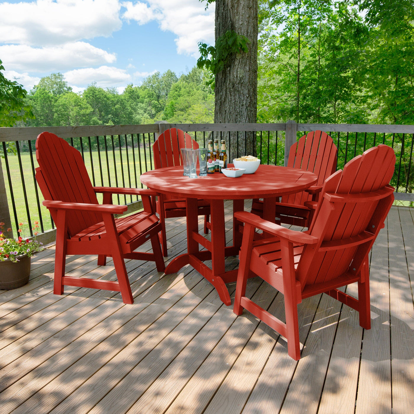 Hamilton 5pc 48in Round Dining Set - Dining Height Dining Highwood USA 