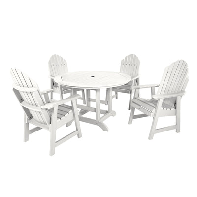 Hamilton 5pc 48in Round Dining Set - Dining Height Dining Highwood USA White 