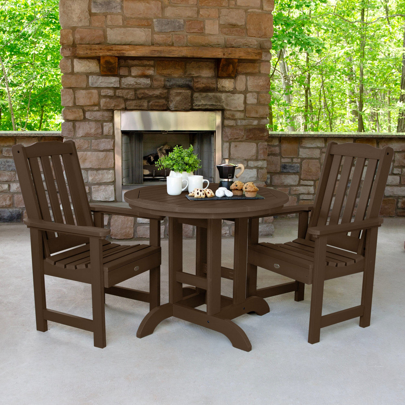 Lehigh 3pc 36in Round Dining Set - Dining Height Dining Highwood USA 