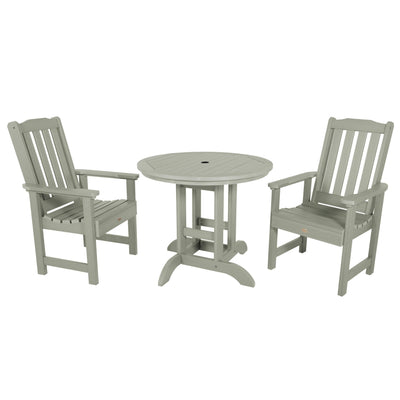 Lehigh 3pc 36in Round Dining Set - Dining Height Dining Highwood USA Eucalyptus 