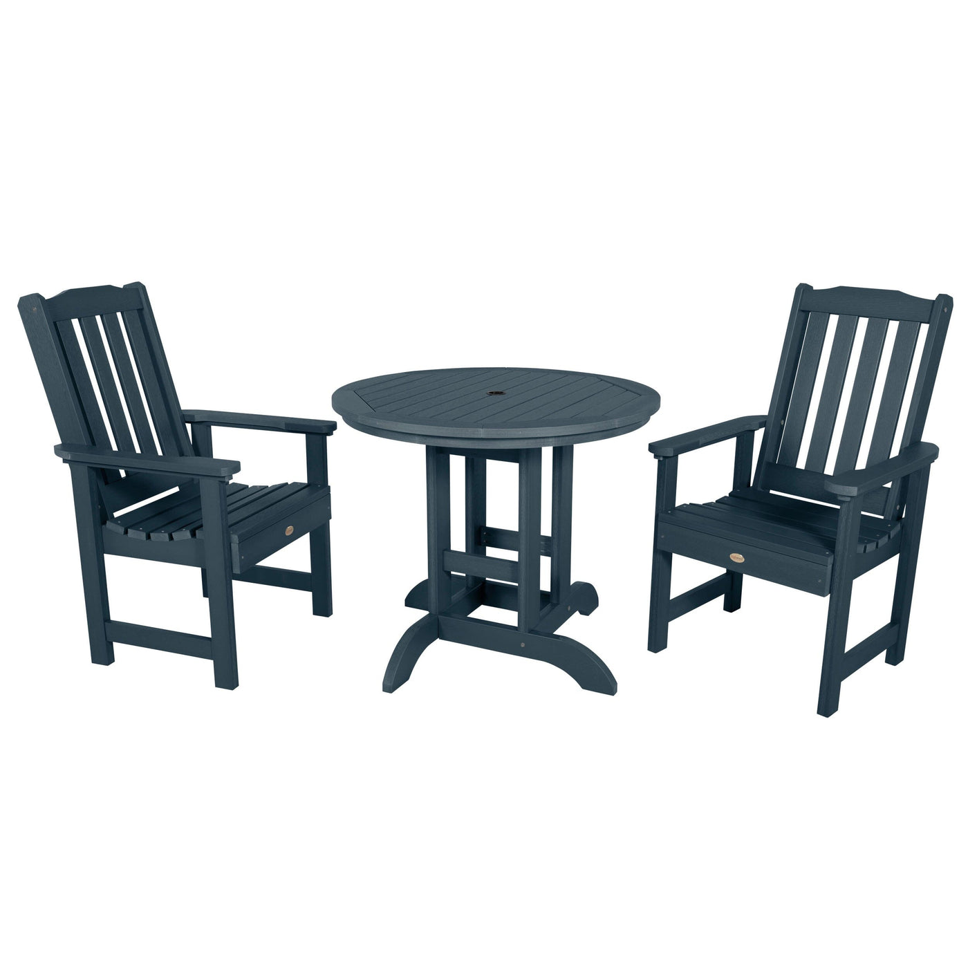 Lehigh 3pc 36in Round Dining Set - Dining Height Dining Highwood USA Federal Blue 