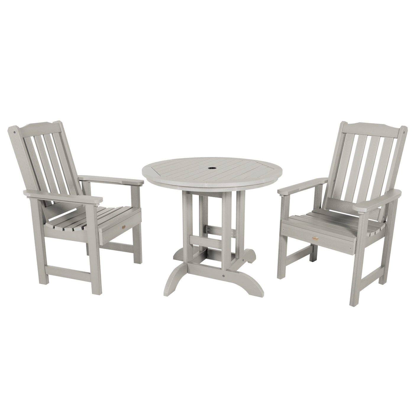 Lehigh 3pc 36in Round Dining Set - Dining Height Dining Highwood USA Harbor Gray 