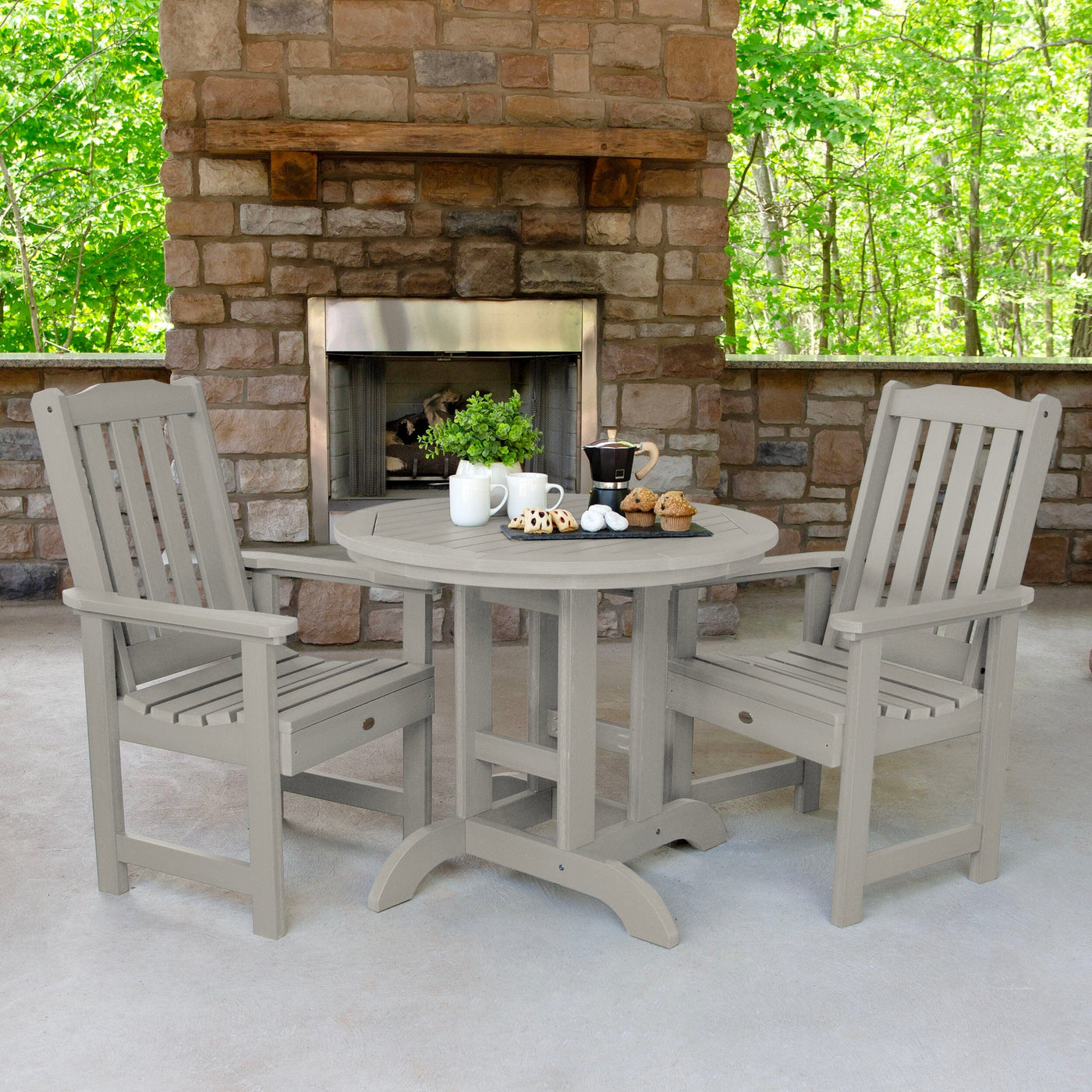 Lehigh 3pc 36in Round Dining Set - Dining Height Dining Highwood USA 