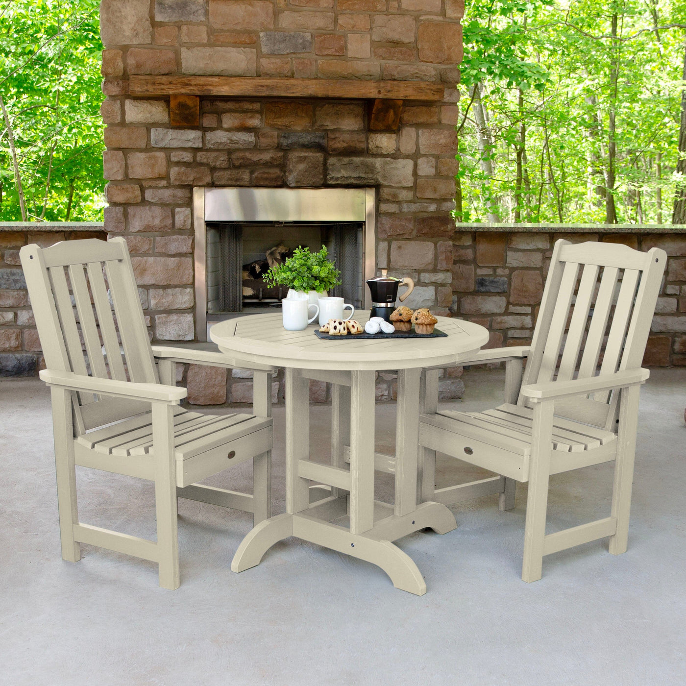 Lehigh 3pc 36in Round Dining Set - Dining Height Dining Highwood USA 