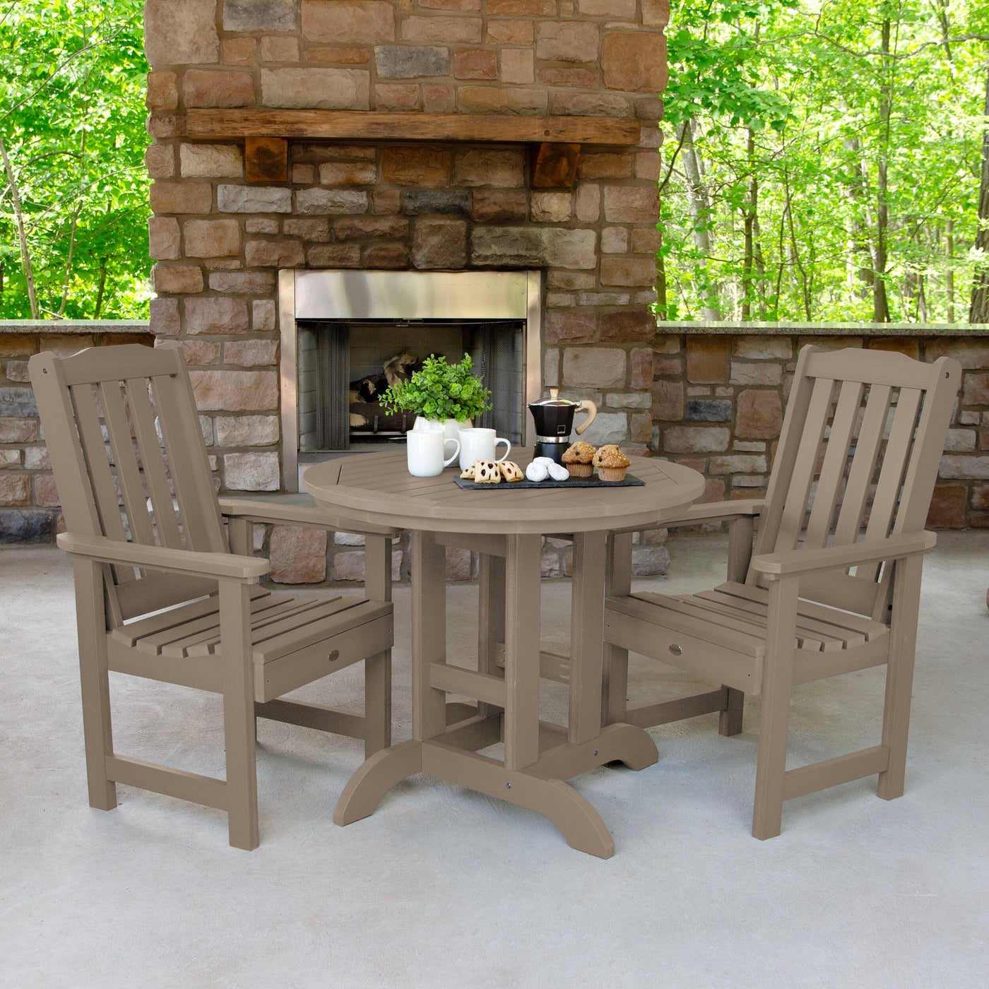 Lehigh 3pc 36in Round Dining Set - Dining Height Dining Highwood USA 