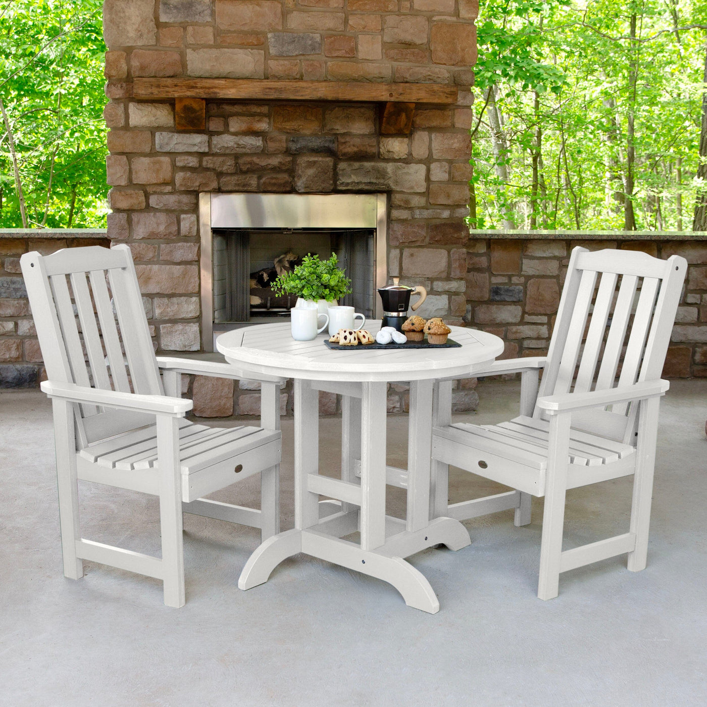 Lehigh 3pc 36in Round Dining Set - Dining Height Dining Highwood USA 