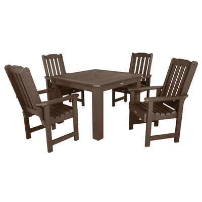 Lehigh 5pc Square Dining Set 42in x 42in - Dining Height Dining Highwood USA Weathered Acorn 