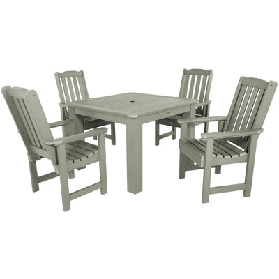 Lehigh 5pc Square Dining Set 42in x 42in - Dining Height Dining Highwood USA Eucalyptus 