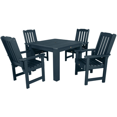 Lehigh 5pc Square Dining Set 42in x 42in - Dining Height Dining Highwood USA Federal Blue 