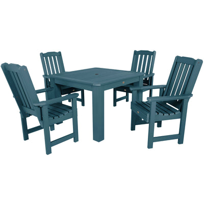 Lehigh 5pc Square Dining Set 42in x 42in - Dining Height Dining Highwood USA Nantucket Blue 