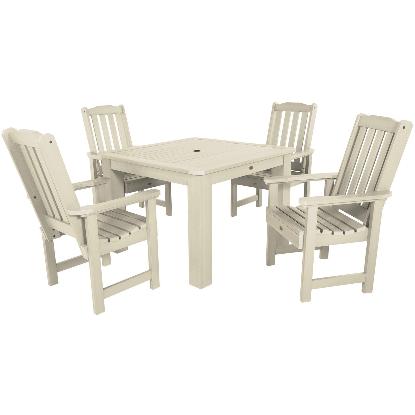 Lehigh 5pc Square Dining Set 42in x 42in - Dining Height Dining Highwood USA Whitewash 