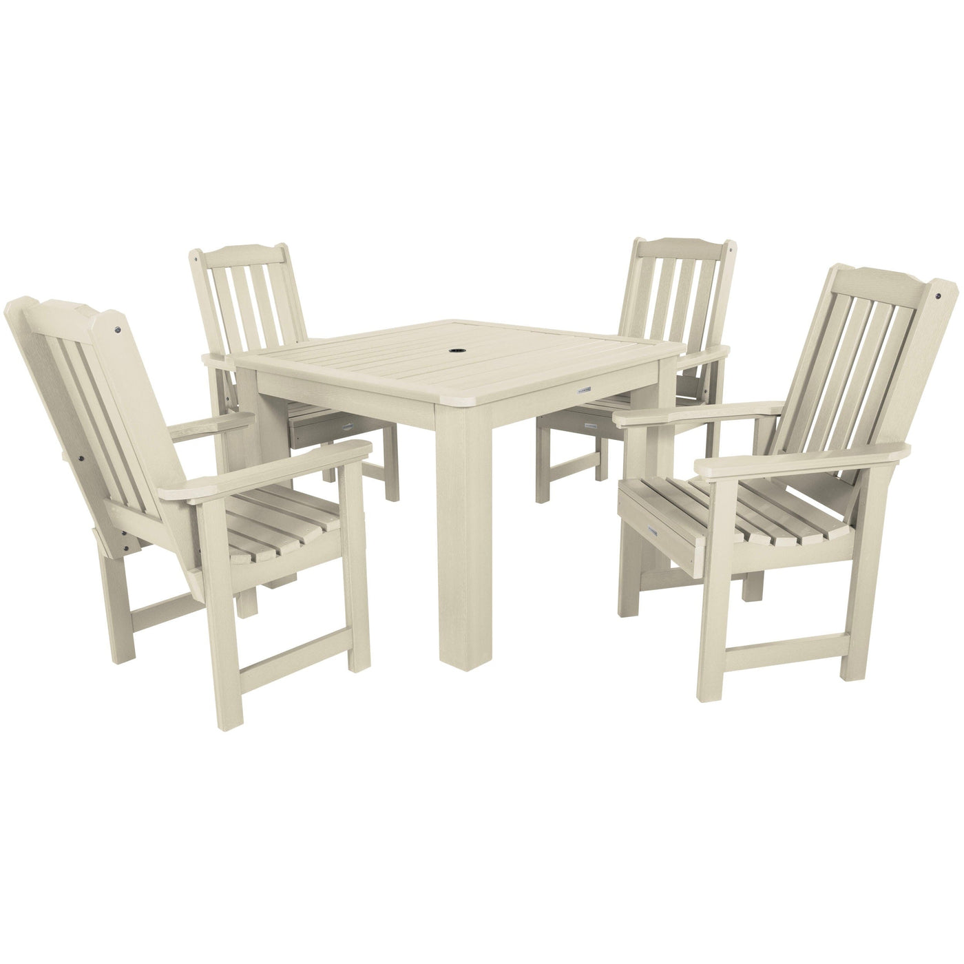 Lehigh 5pc Square Dining Set 42in x 42in - Dining Height Dining Highwood USA Whitewash 