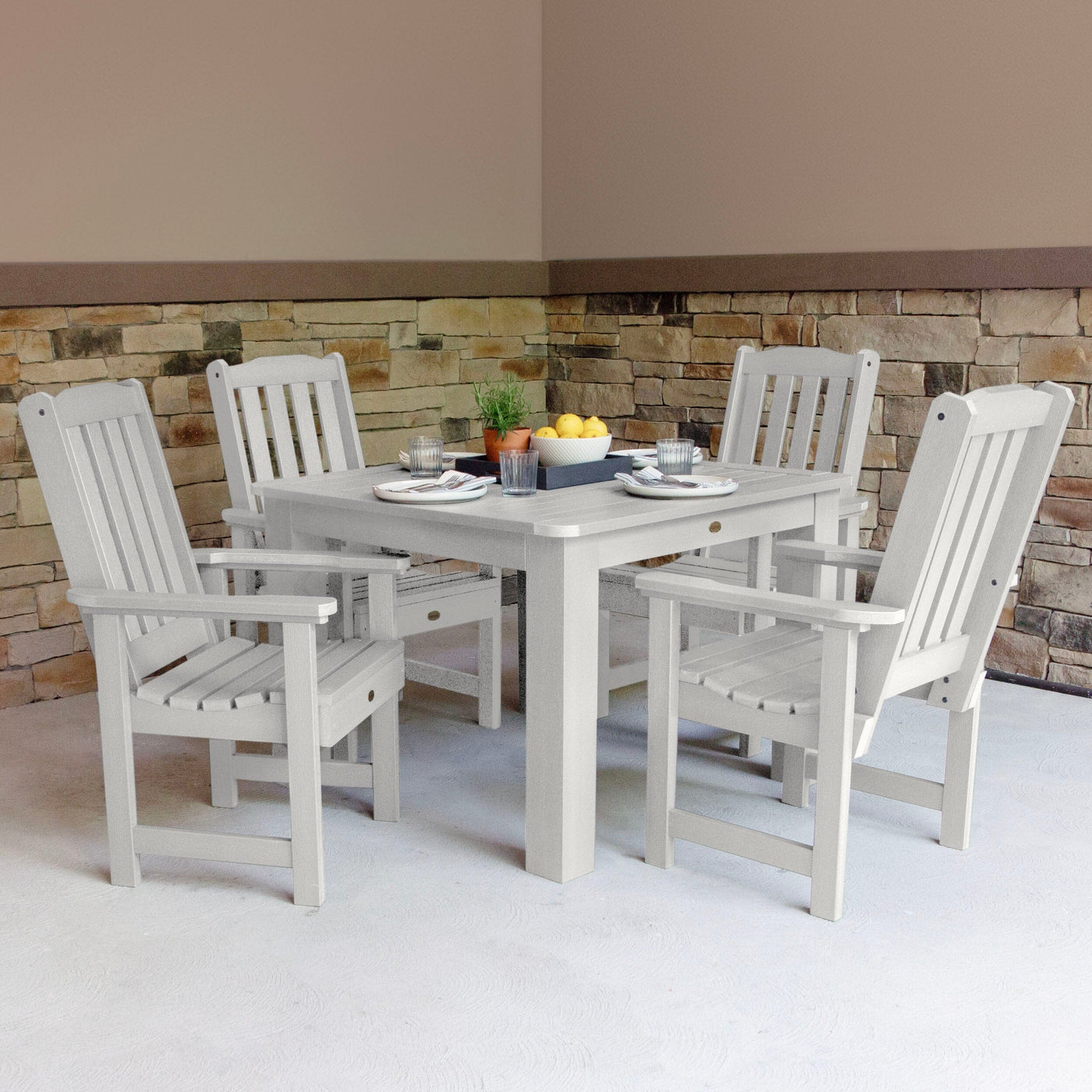 Lehigh 5pc Square Dining Set 42in x 42in - Dining Height Dining Highwood USA 