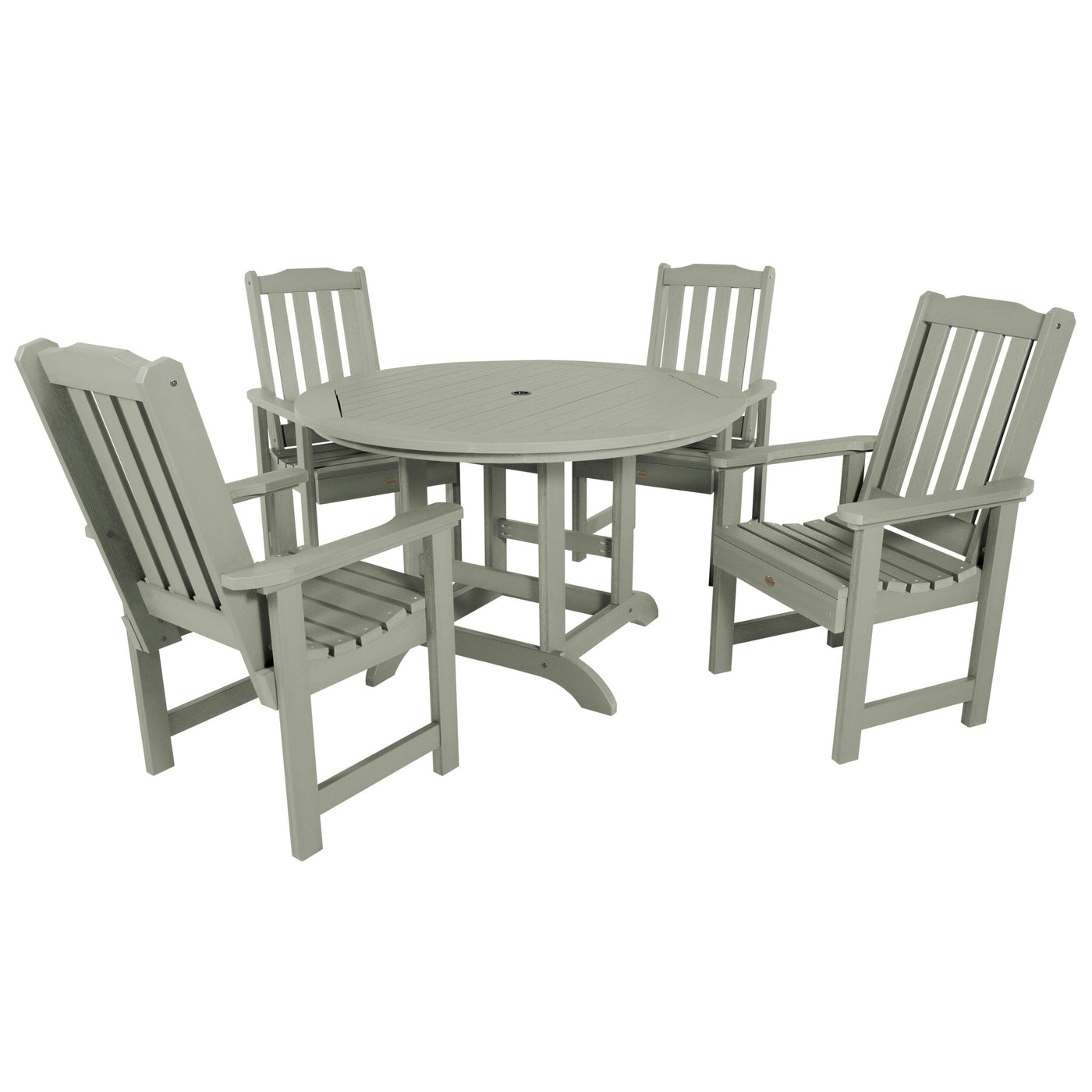 Lehigh 5pc 48in Round Dining Set - Dining Height Dining Highwood USA Eucalyptus 