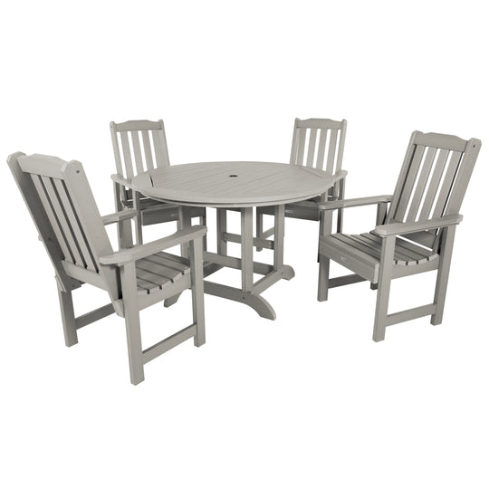 Lehigh 5pc 48in Round Dining Set - Dining Height Dining Highwood USA Harbor Gray 