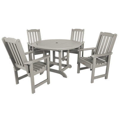 Lehigh 5pc 48in Round Dining Set - Dining Height Dining Highwood USA Harbor Gray 