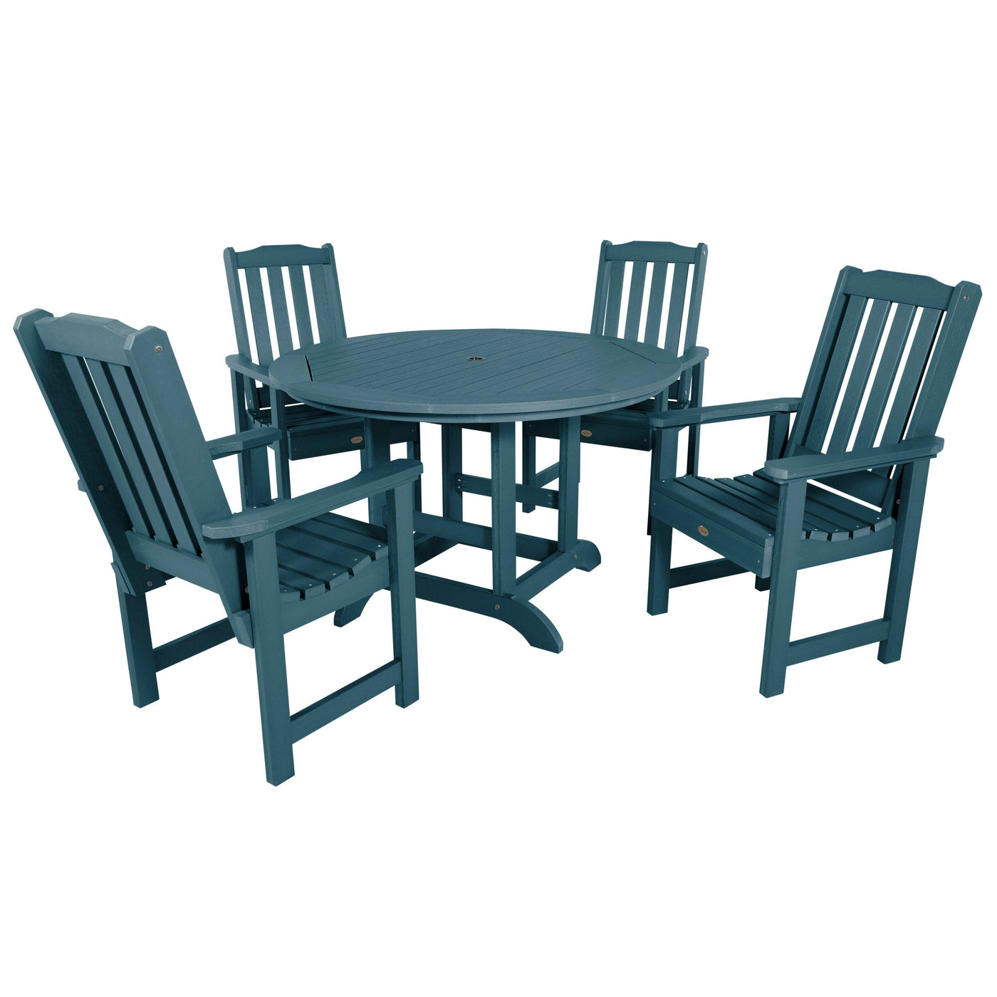 Lehigh 5pc 48in Round Dining Set - Dining Height Dining Highwood USA Nantucket Blue 