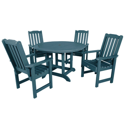 Lehigh 5pc 48in Round Dining Set - Dining Height Dining Highwood USA Nantucket Blue 