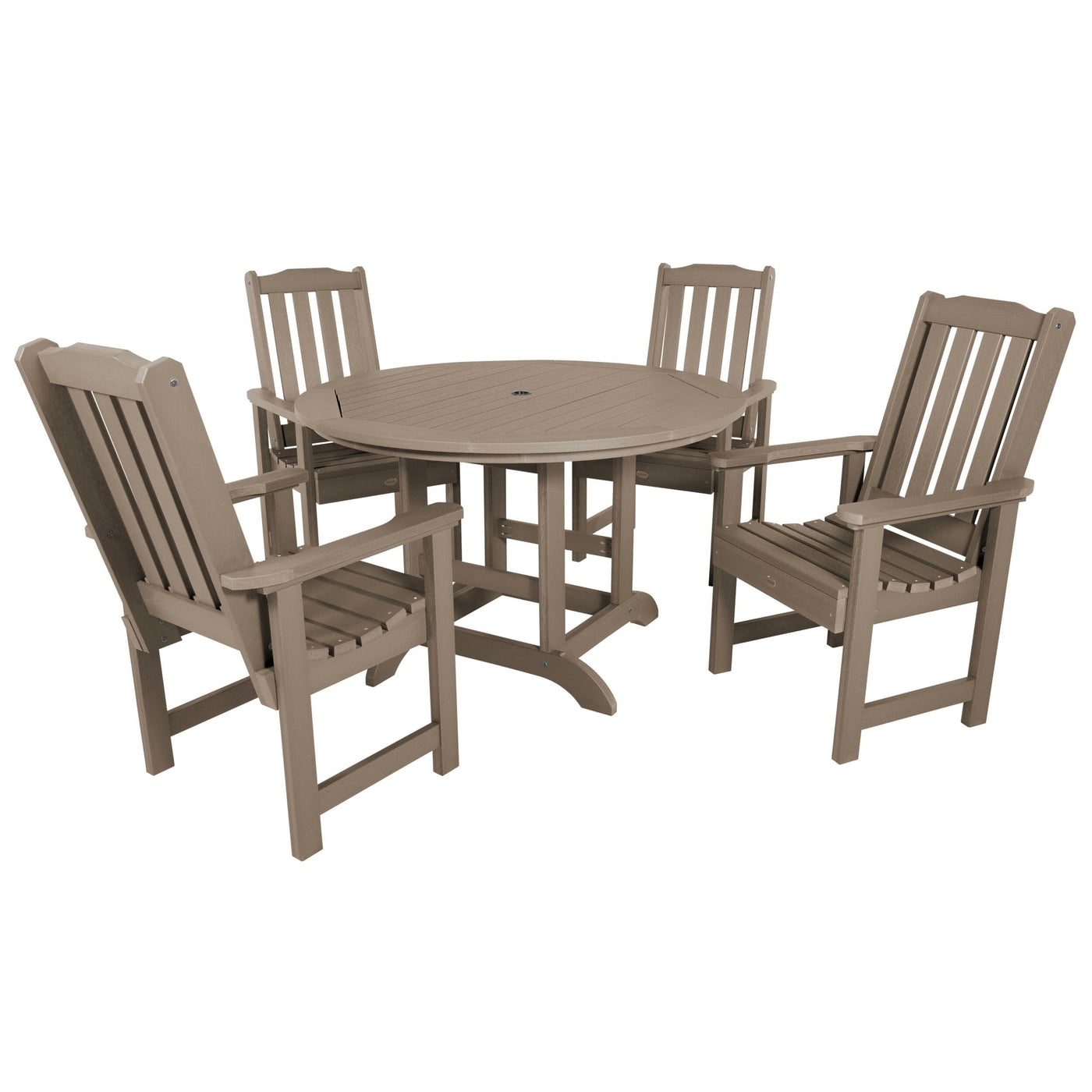 Lehigh 5pc 48in Round Dining Set - Dining Height Dining Highwood USA Woodland Brown 