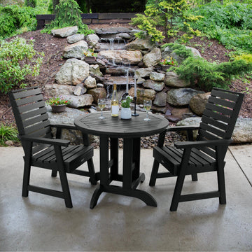 Weatherly 3pc 36in Round Dining Set - Dining Height Dining Highwood USA 