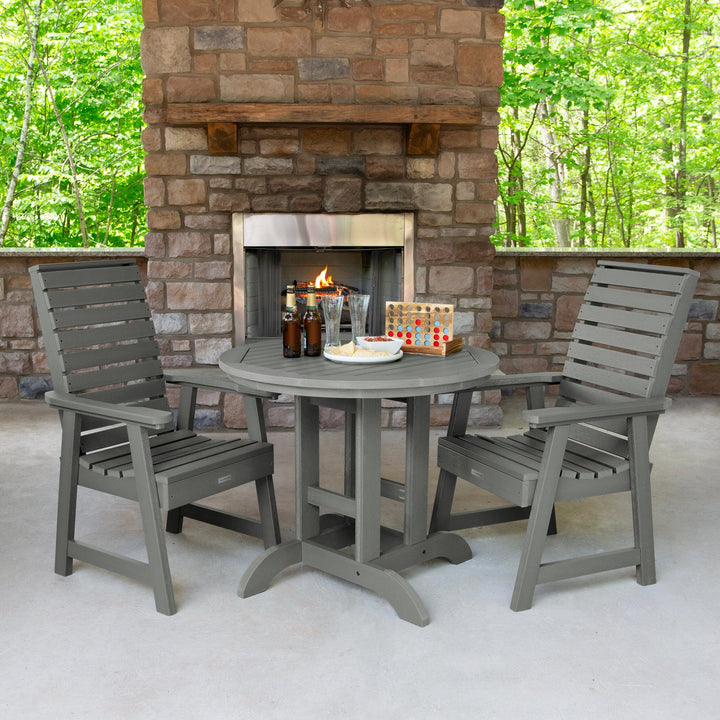 Weatherly 3pc 36in Round Dining Set - Dining Height Dining Highwood USA 