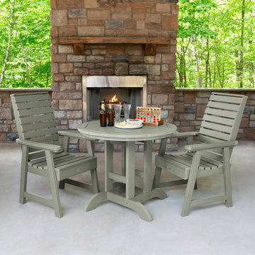 Weatherly 3pc 36in Round Dining Set - Dining Height Dining Highwood USA 